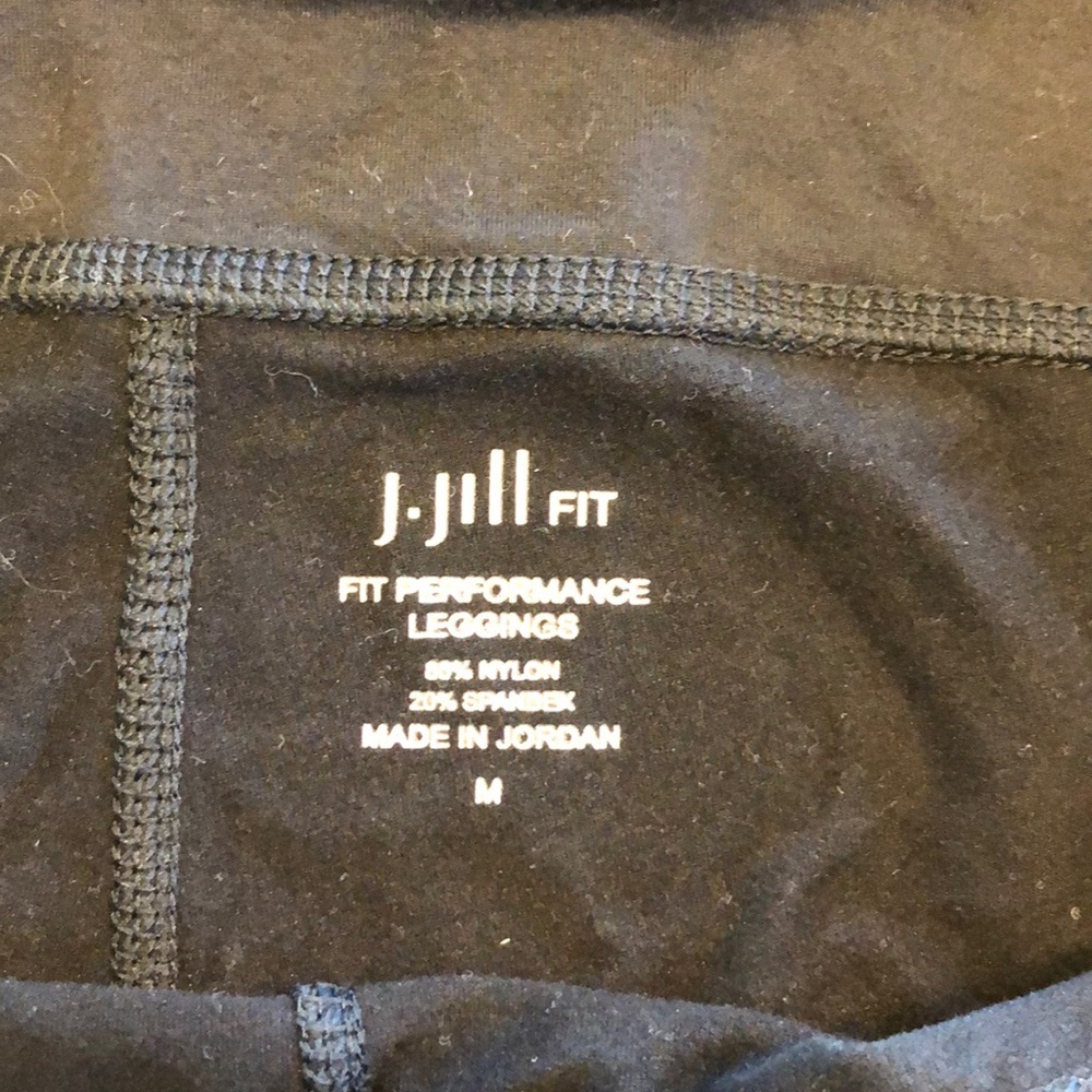 J Jill Fit Performance leggings black 3/4 M